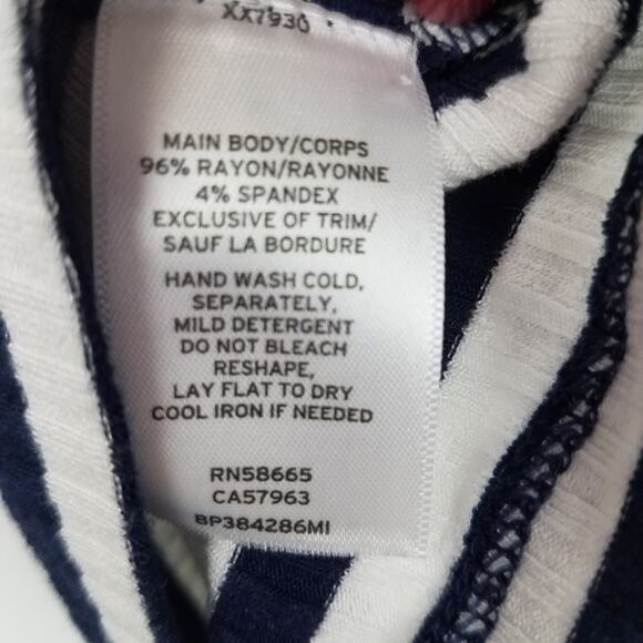 BP | Navy Blue and White Striped Tank Top - Picture 5 of 5